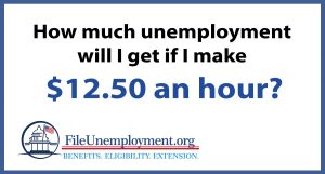 How much unemployment will I get if I make $12.50 an hour